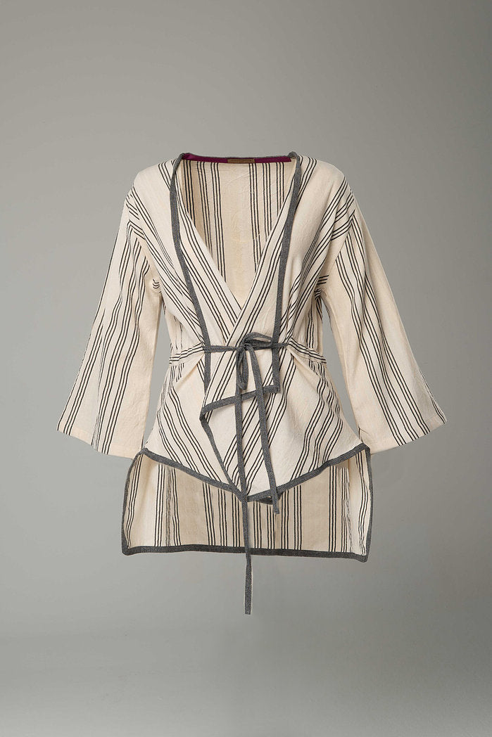 Meet CASTLE - Women's Natural Fabric Kimono by unexpectedone