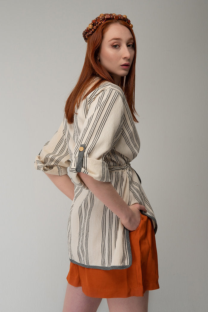 Meet CASTLE - Women's Natural Fabric Kimono by unexpectedone