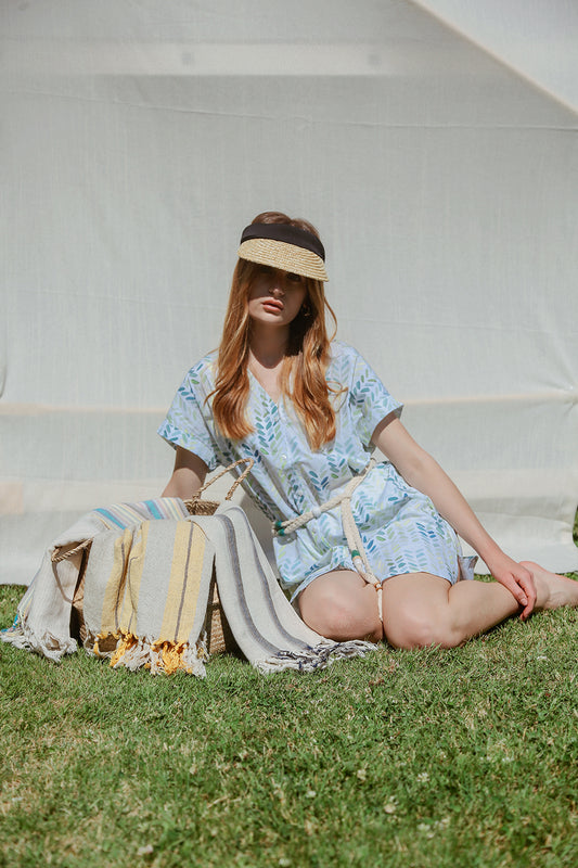 My Favorite Dress - Lime - Women’s Natural Fabric Short Sleeve Short Dress by unexpectedone