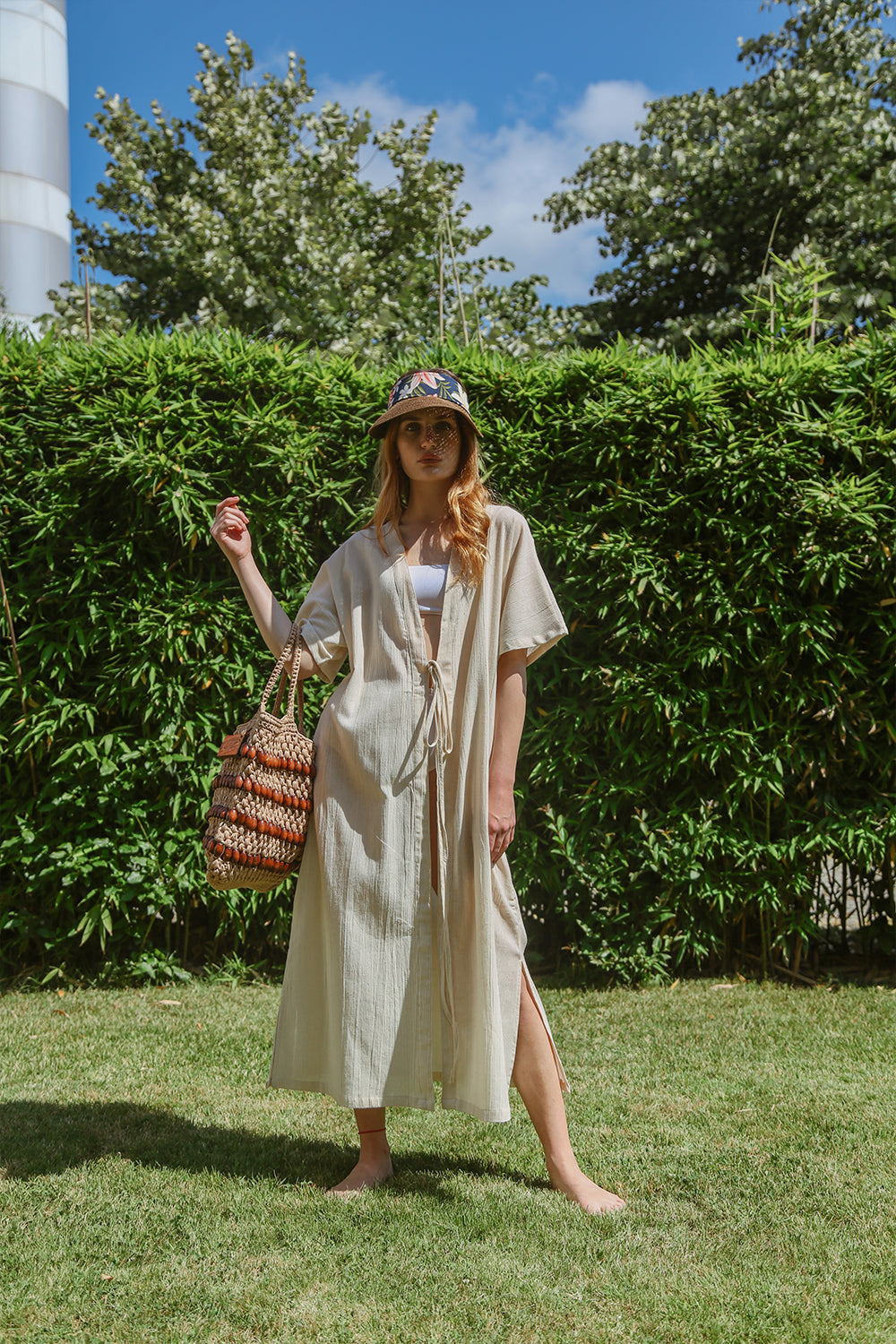 Realistic Kimono - Plain Beige Women’s Natural Fabric Kimono by unexpectedone