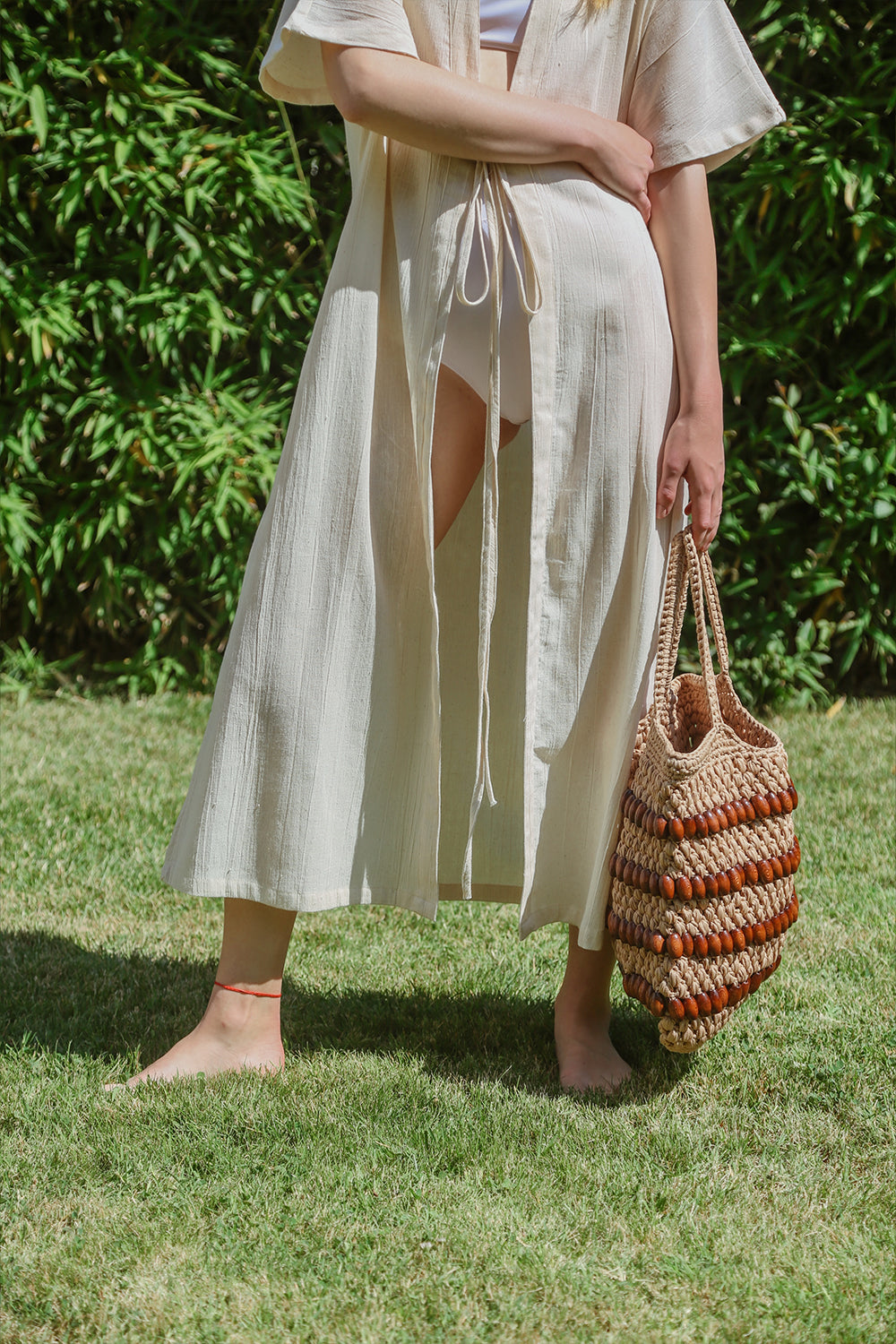 Realistic Kimono - Plain Beige Women’s Natural Fabric Kimono by unexpectedone