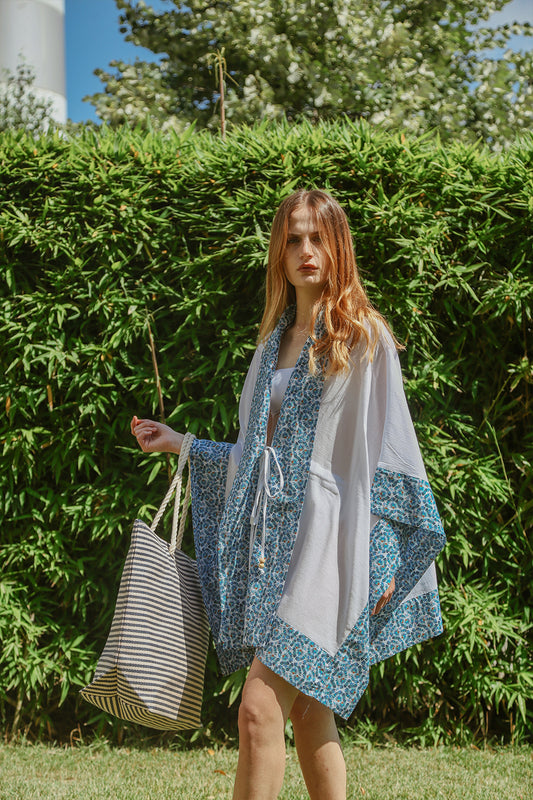 Summer Queen Kimono - Chance - Women’s Natural Fabric Kimono by unexpectedone