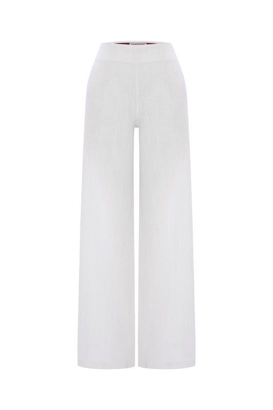 Shades of Shirt Matching Soul Mate Side Slit Trousers White by unexpectedone