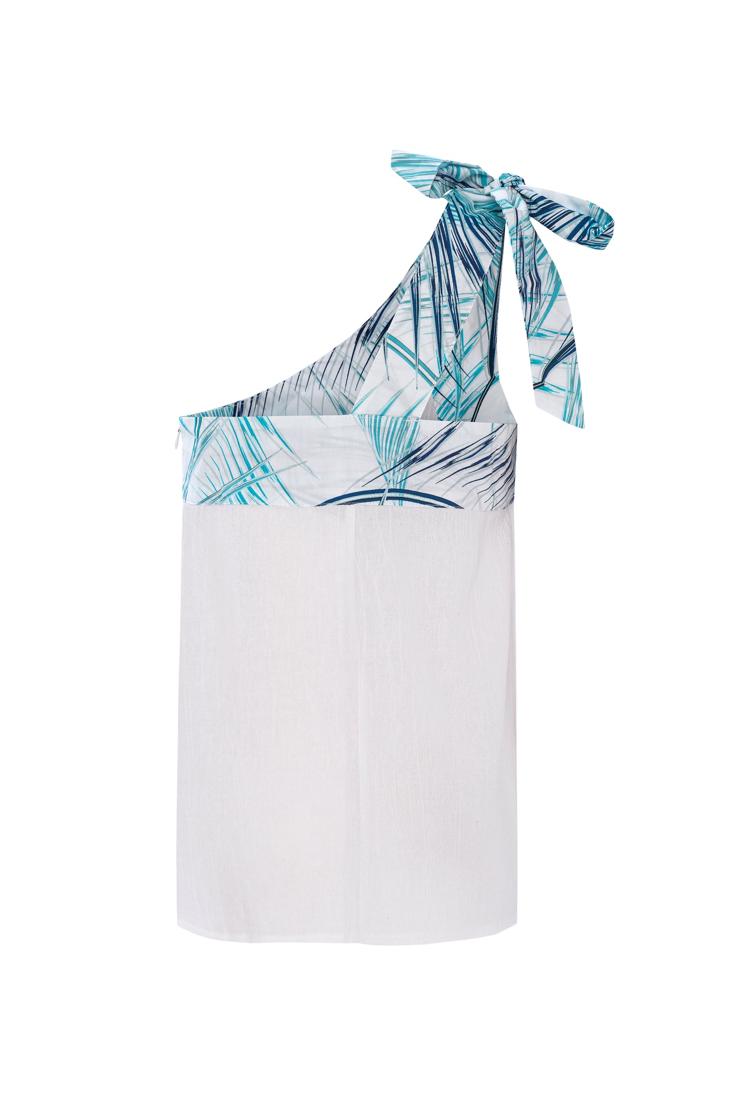 Put a Bow on It - Havana - Women’s Natural Fabric One Shoulder Top by unexpectedone