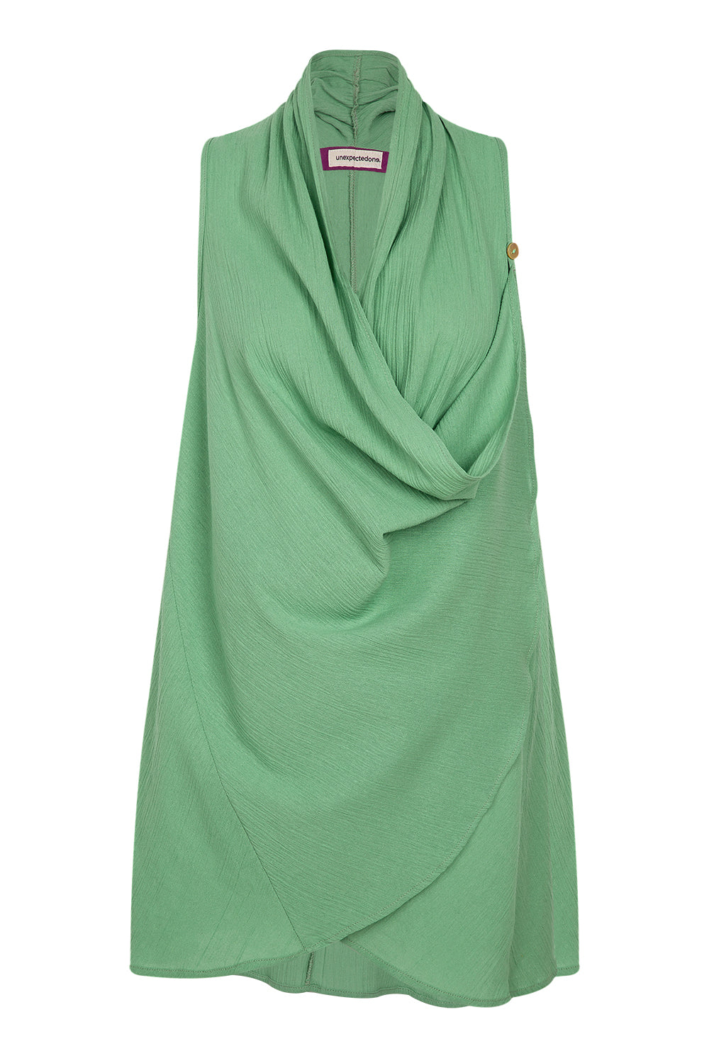 Wrapped by Waterfall Tunic - Green - Women’s Natural Fabric Tunic by unexpectedone