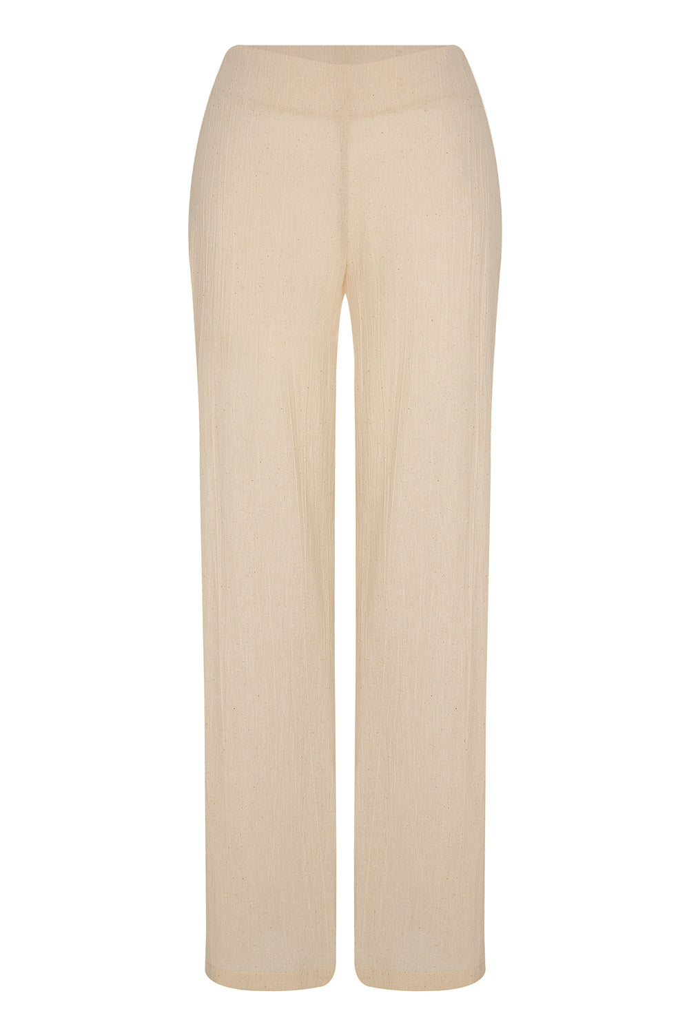 Soul Mate Side Slit Trousers - Beige - Women’s Natural Fabric Slit Trousers by unexpectedone