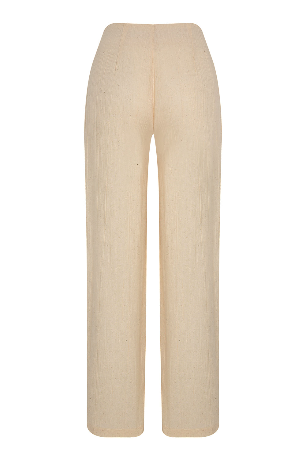 Soul Mate Side Slit Trousers - Beige - Women’s Natural Fabric Slit Trousers by unexpectedone
