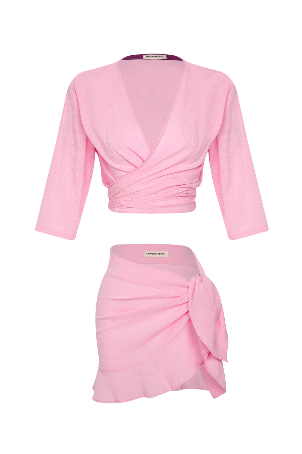 Flirt Me to The Moon Shirt, Skirt - Pink