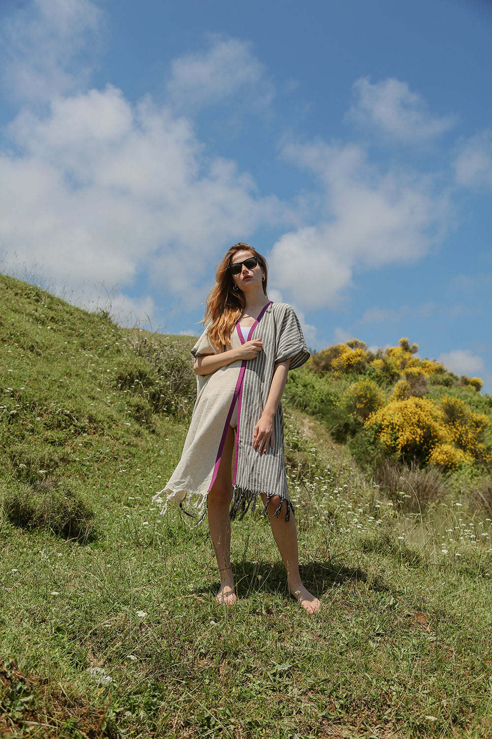 Natual Kaftan - Beige - Women’s Natural Fabric Kaftan by unexpectedone