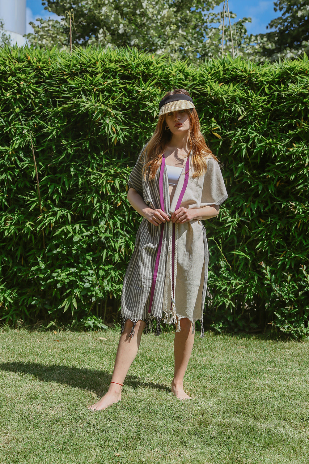 Natual Kaftan - Beige - Women’s Natural Fabric Kaftan by unexpectedone