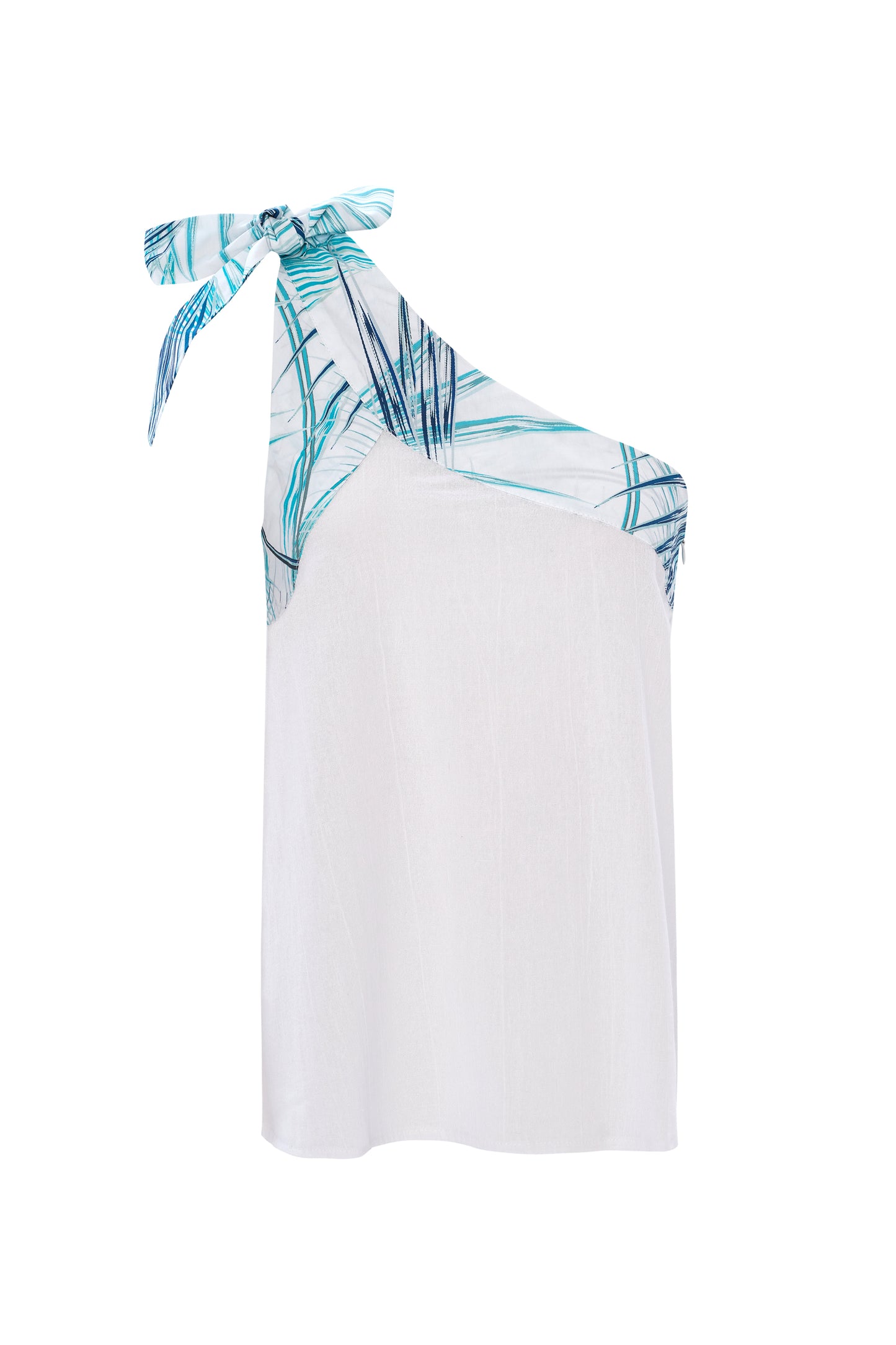 Put a Bow on It - Havana - Women’s Natural Fabric One Shoulder Top by unexpectedone